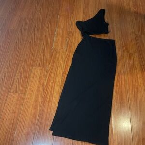 Lulu's Black One-Shoulder Dress